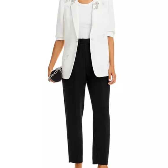 Cinq A Sept Khloe Xoxo Embellished Elbow Sleeve BlazerProduct Details Size 8 US - Picture 10 of 14